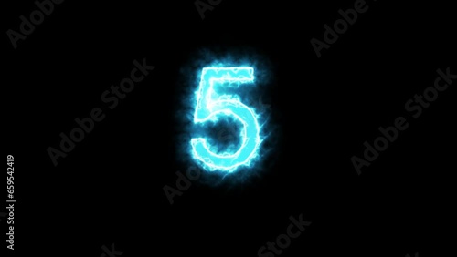 Wallpaper Mural Glowing Count Numbers Digital Rendering Torontodigital.ca