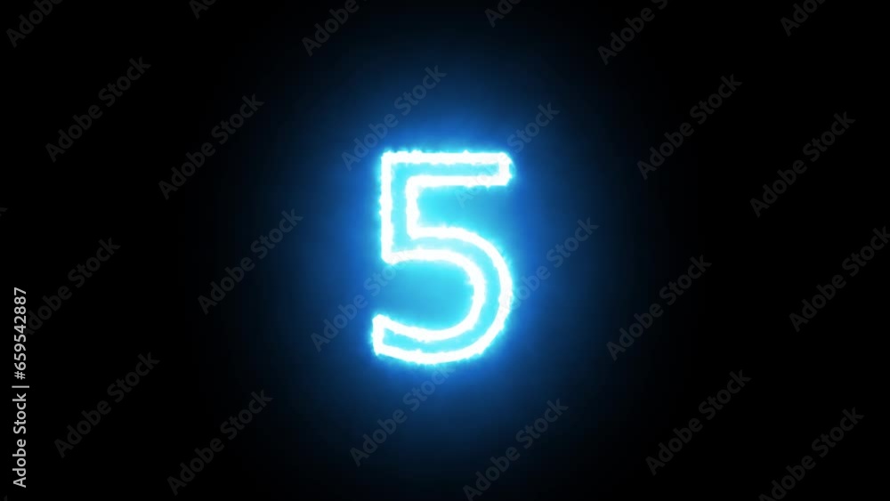 Glowing Numbers Digital Rendering Glowing Numbers Digital Rendering