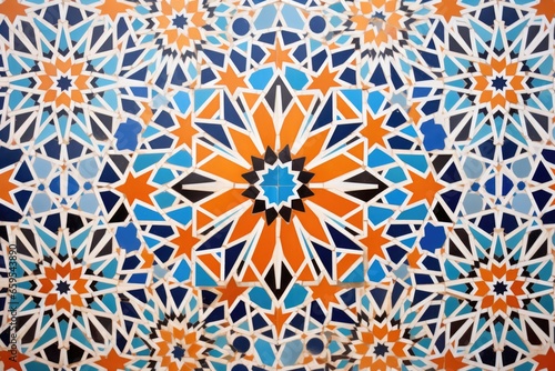 moroccan mosaic tiles forming a vibrant wall pattern