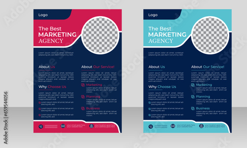 Modern digital marketing flyer design template sat