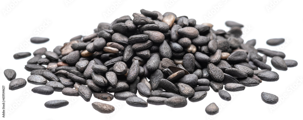Heap of black cumin seeds isolated on white background. Heap of black cumin seeds isolated on white background.