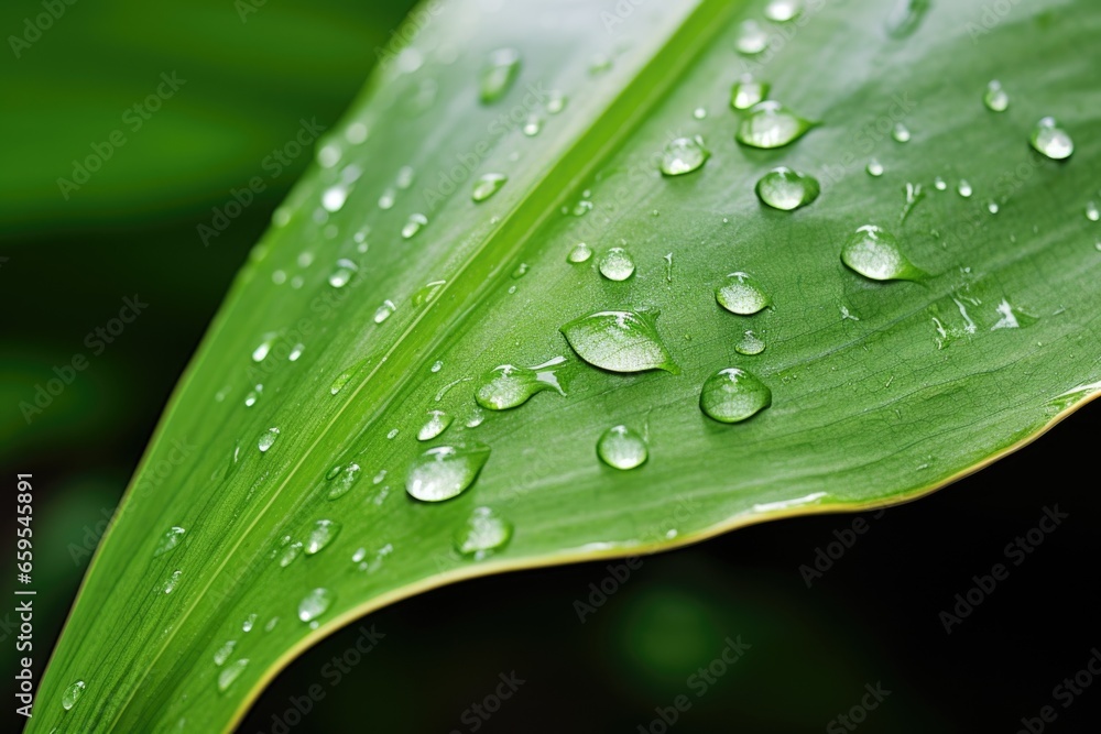 close-up of leaf with water droplets on a natural background close-up of leaf with water droplets on a natural background