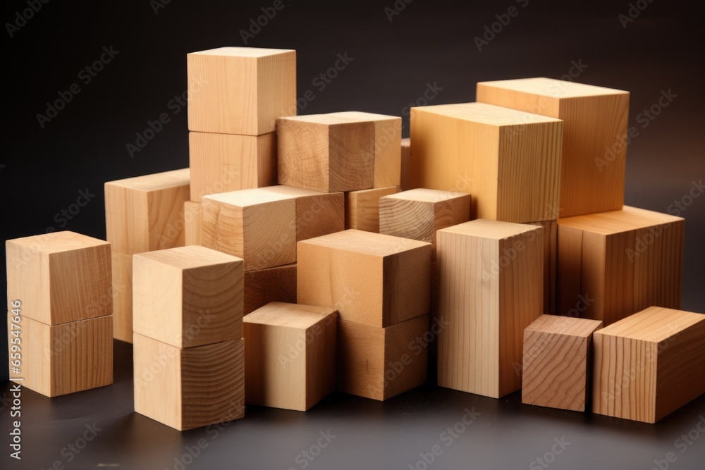 different wood blocks organized by size different wood blocks organized by size