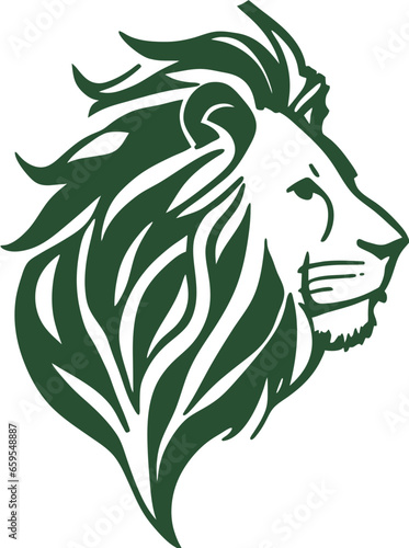 Wallpaper Mural lion head silhouette Torontodigital.ca