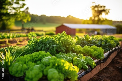 representation of sustainable farming with healthy crops