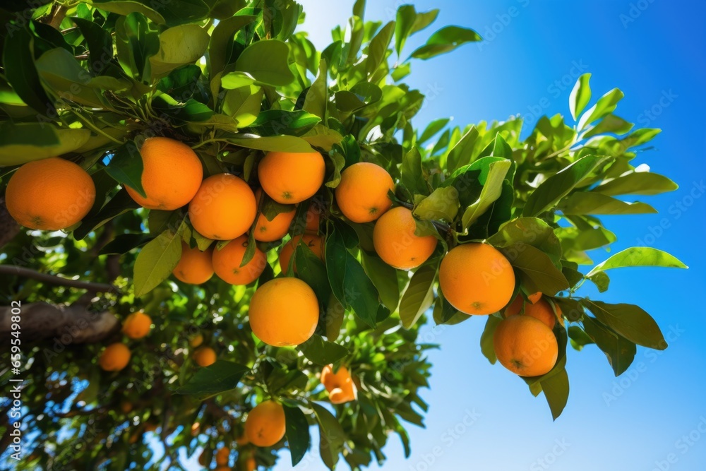 an orange tree loaded with ripe oranges an orange tree loaded with ripe oranges