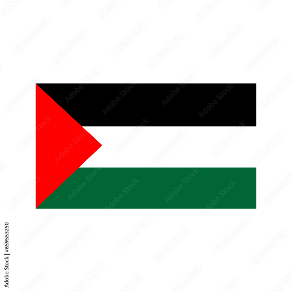 Obraz premium Flag of palestina vector icon