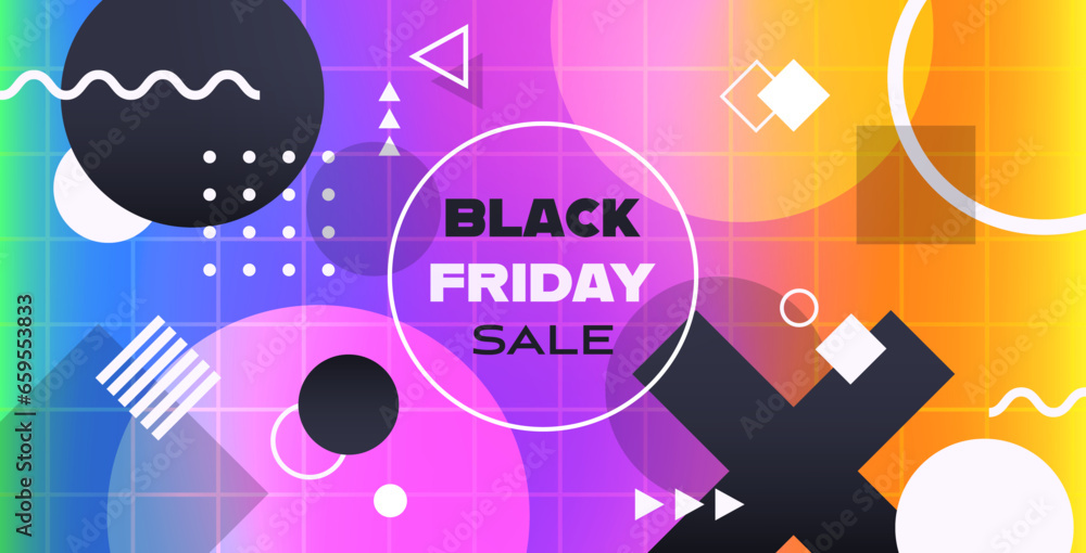 black friday special offer sale poster shopping flyer holiday promotion hot price discount banner horizontal