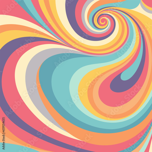 Retro background with colorful stripes.