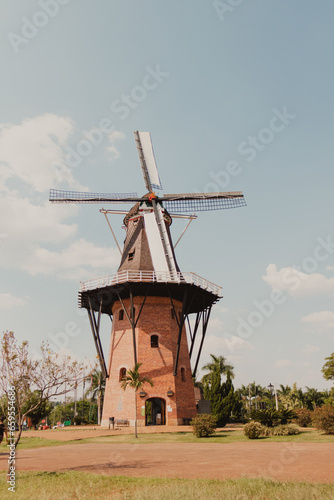 mill landscape in the center of the square