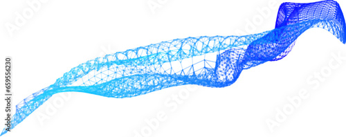 Network lines. Net wave information flow. Scientific paradigm solutions future. Forward vision progress. Big data cells deep development analysis. foresight conference background banner.