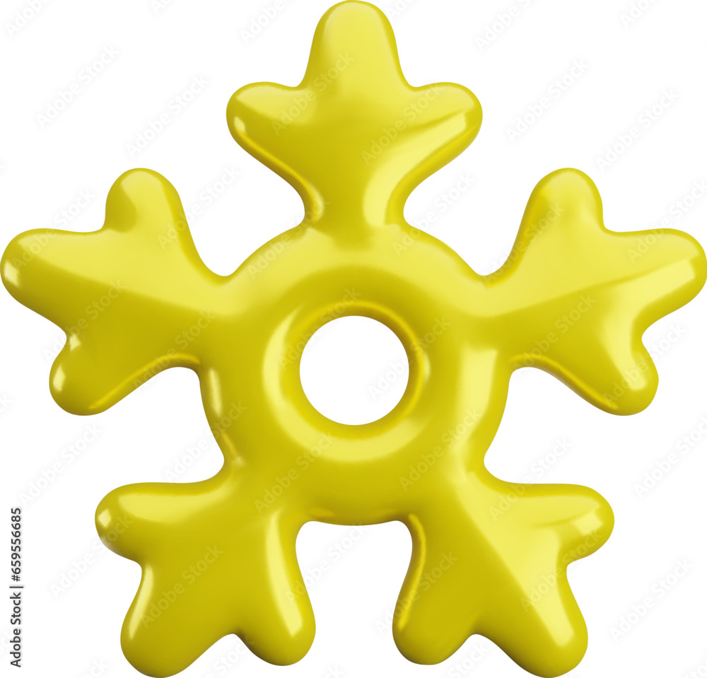 Vector 3d gold snowflake icon on white background. Cute realistic Christmas, New year and winter shiny golden metal snow symbol. 3d render snowflake Illustration for print, decoration, greeting card Vector 3d gold snowflake icon on white background. Cute realistic Christmas, New year and winter shiny golden metal snow symbol. 3d render snowflake Illustration for print, decoration, greeting card