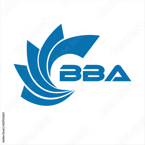 BBA  creative initials letter logo concept or design on a WHITE background.