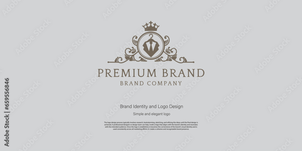 Fototapeta premium luxury fashion and style logo design for graphic designer or web developer