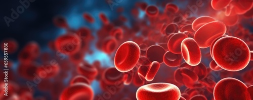 red blood cells medical background banner photo