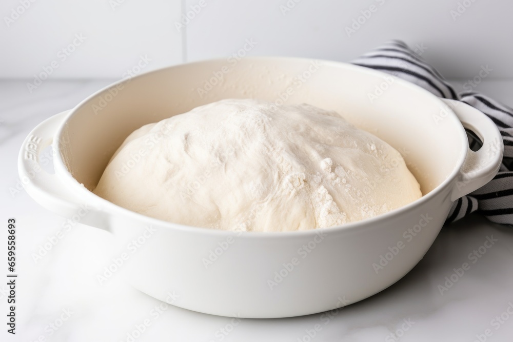 dough rising in a covered bowl dough rising in a covered bowl