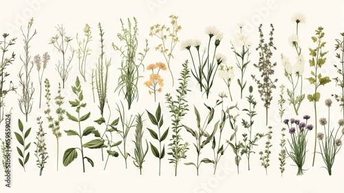  a variety of wildflowers are shown in this illustration. generative ai