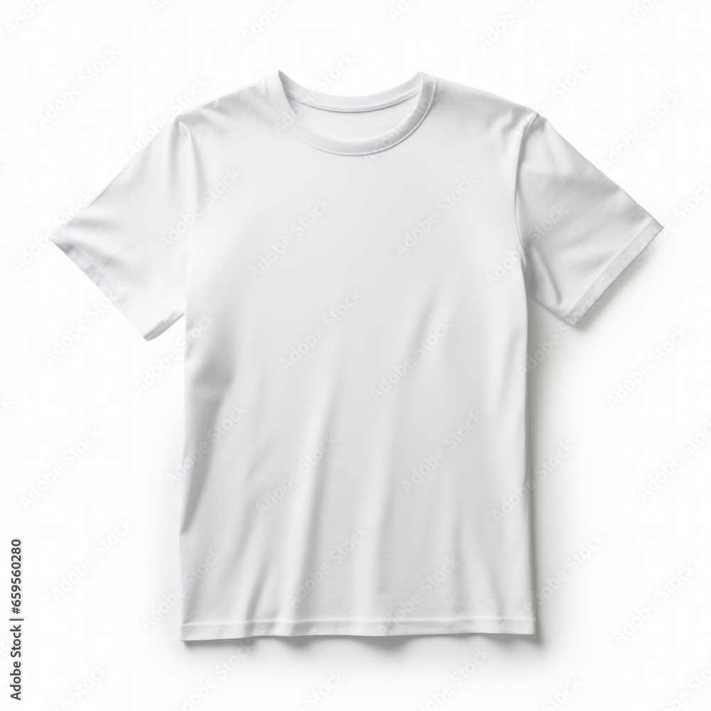 Front view of t-shirt on white background. Front view of t-shirt on white background.