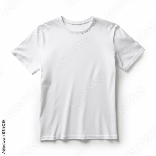 Front view of t-shirt on white background.