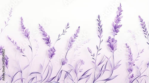  a close up of purple flowers on a white wall with a white background. generative ai