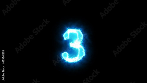 Wallpaper Mural Glowing Count Numbers Digital Rendering Torontodigital.ca