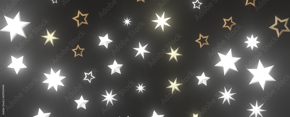Descendant Christmas Constellations: Mind-Blowing 3D Illustration of Falling Festive Star Patterns Descendant Christmas Constellations: Mind-Blowing 3D Illustration of Falling Festive Star Patterns