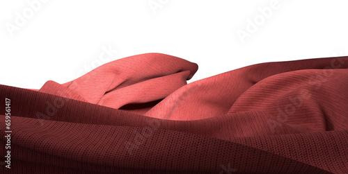 Smooth elegant red cloth isolated on white background © vegefox.com