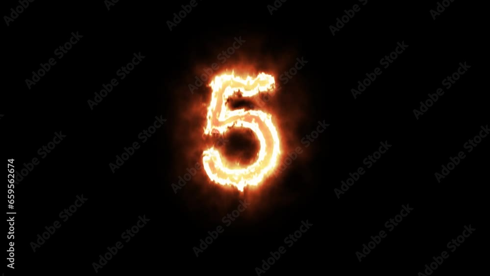 Glowing Count Numbers Digital Rendering Glowing Count Numbers Digital Rendering