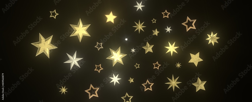 Drifting Christmas Stardust: Captivating 3D Illustration of Descending Stardust Particles for the Holidays Drifting Christmas Stardust: Captivating 3D Illustration of Descending Stardust Particles for the Holidays