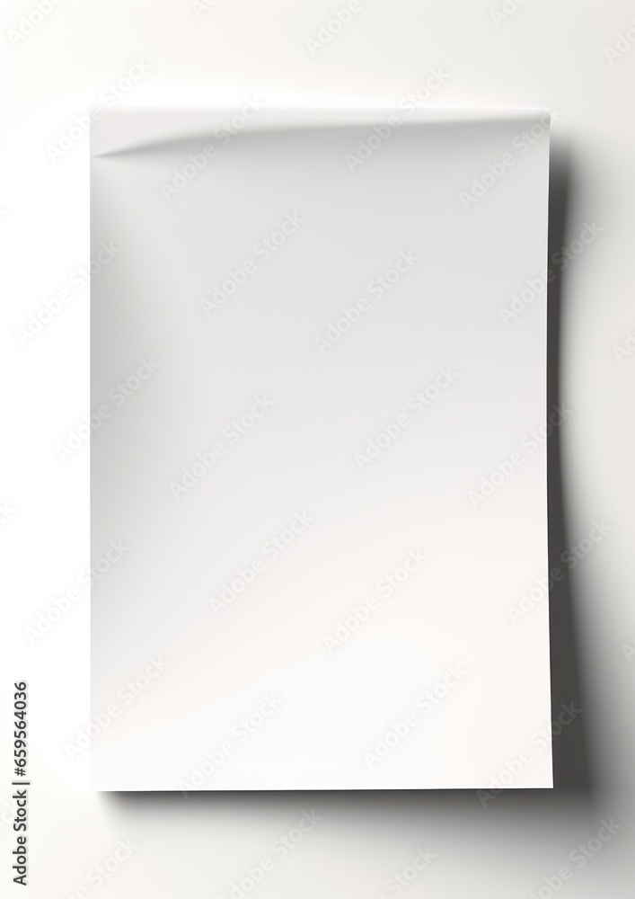 Vector White sheet of paper. Realistic empty paper note template of A4 ...