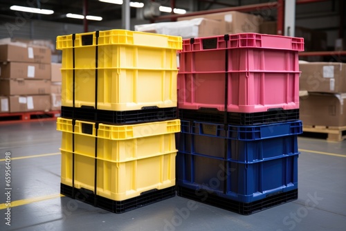 stack of different sized thermal boxes commonly used for transport