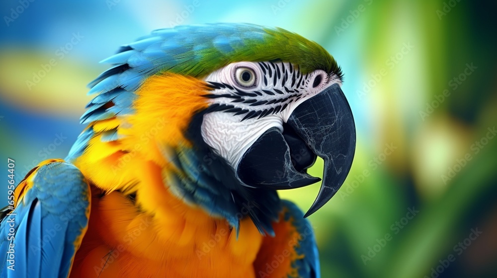 blue and yellow macaw