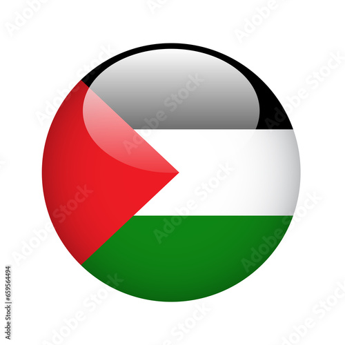 Free Download Flag of Palestine button. Design element for websites, applications. Vector illustration isolated on white background - GFXLoad