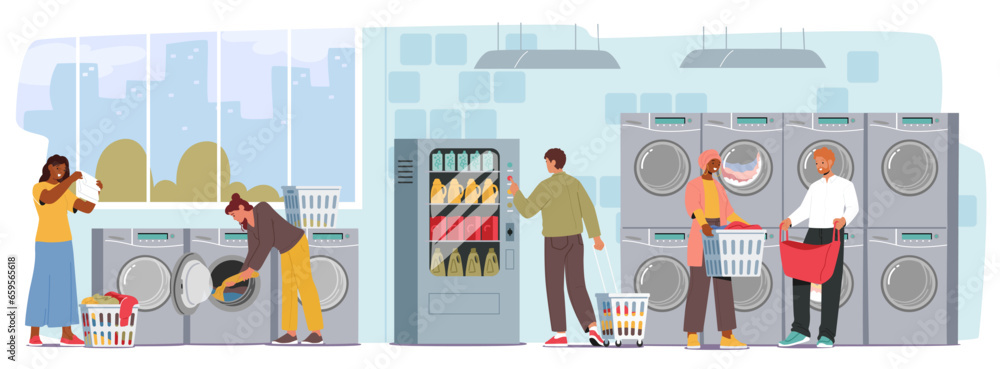 Εκτύπωση καμβά Self-service Public Launderettes Offer Convenience