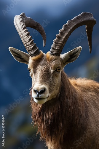 alpine ibex (capra ibex), male, portrait, kaiser-franz-josefs-hohe, high tauern national park, carinthia, , europe © Tisha