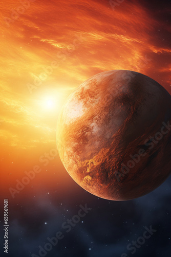 Venus planet, generative ai image