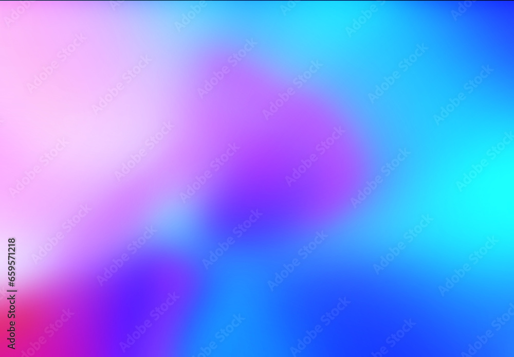 Blurred colored abstract background. Smooth transitions of iridescent colors. Colorful gradient. Blue light pinkie backdrop. Colorful wallpaper, mockup for website, web for designers. Network concept
