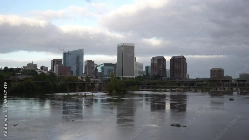 Downtown Richmond City Skyline and James River Downtown Richmond City Skyline and James River
