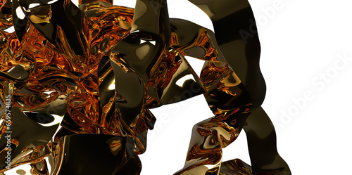Golden Weave: Abstract 3D G...
