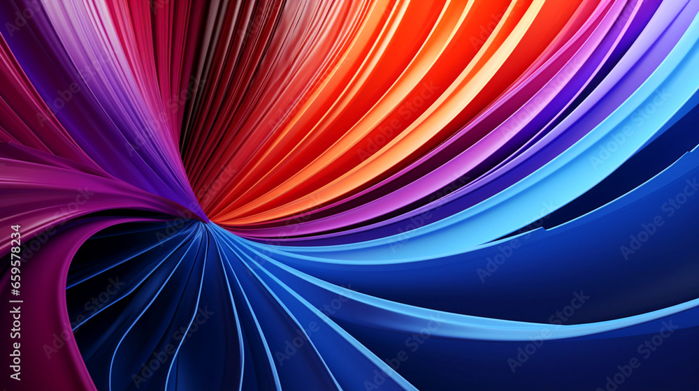 Naklejka premium Abstract background with colored wavy lines. Art for conveying complex symbolic and allegorical ideas and concepts. Banner.