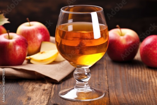 fresh apple cider vinegar in a classy stemware glass