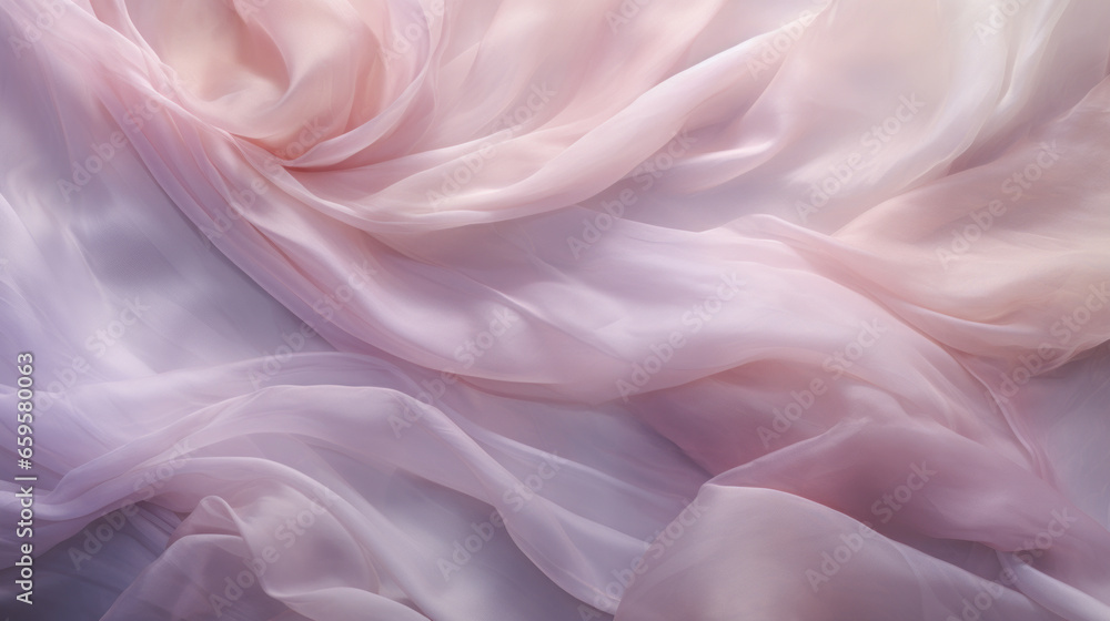 A soft, delicate background of a tulle fabric  - obrazy, fototapety, plakaty 
