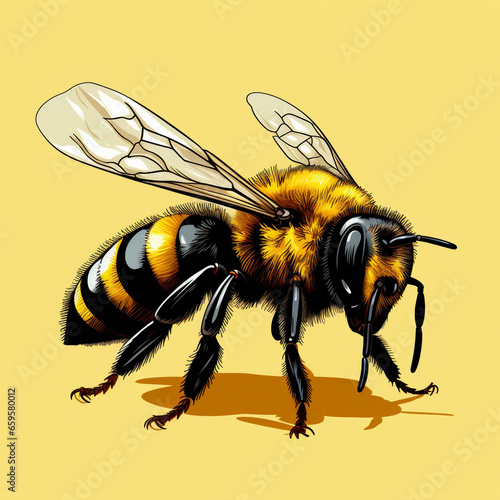 A vector-style illustration of a bee.