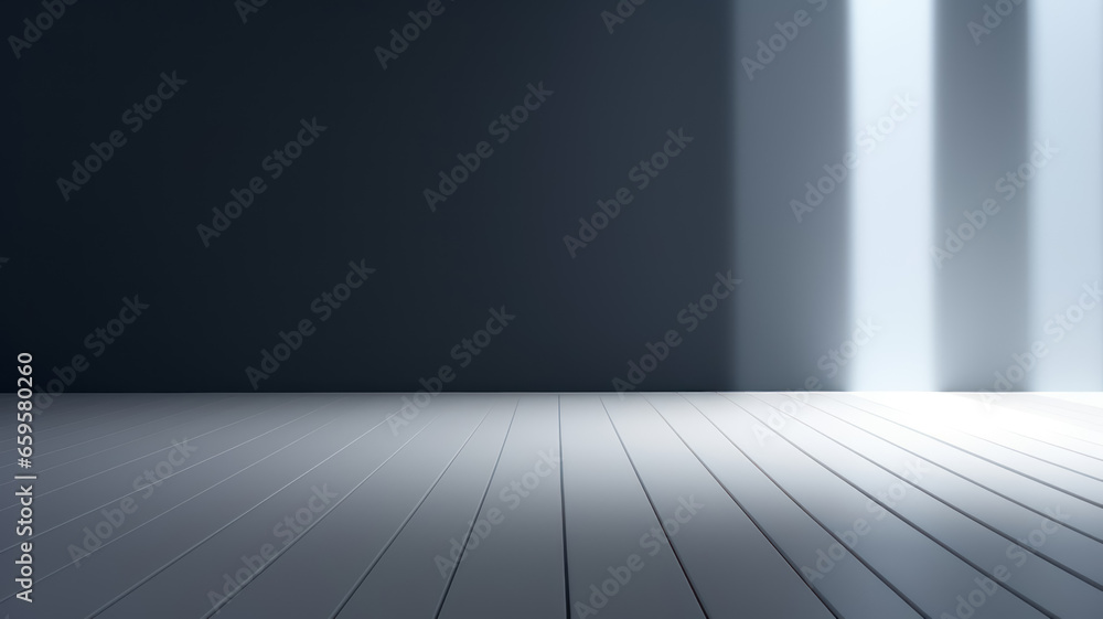 Product, business presentation background. Straigh lines on the floor, light and neutral gray color