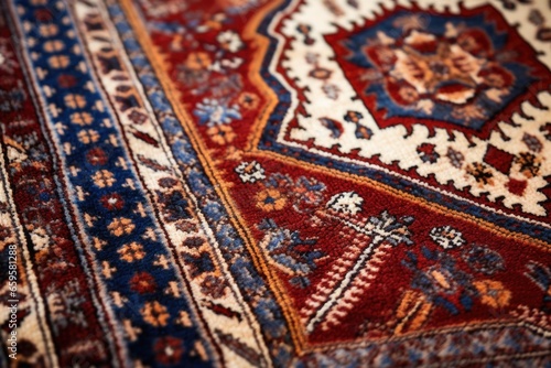 intricate patterns of a handcrafted oriental rug