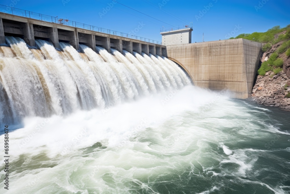 hydroelectric dam generating renewable power