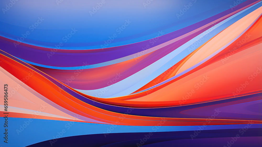 Converging Lines in Warm and Cool Tones Converging Lines in Warm and Cool Tones