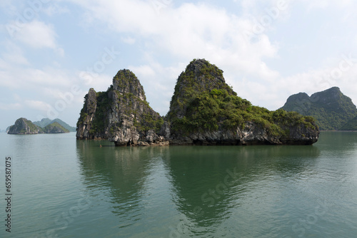 Vietnam Ha Long Bay on a cloudy spring day © Iurii