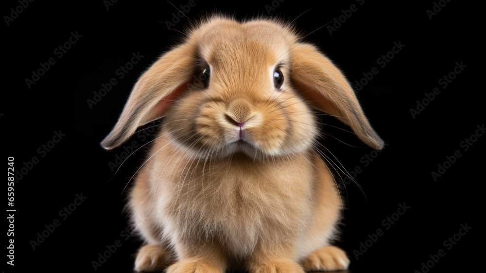 Sweet Rabbit on Isolated Background