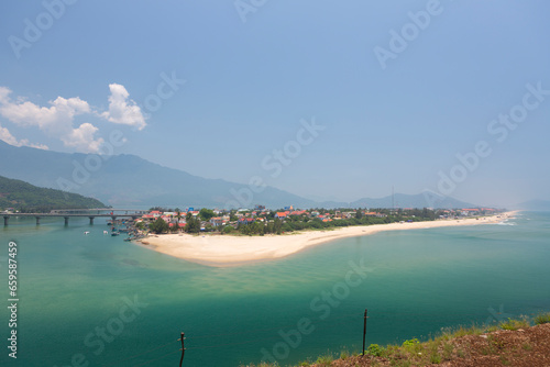 Vietnam Danang city view on a sunny spring day